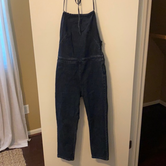 Free People Denim Halter Jumpsuit - Picture 3 of 9